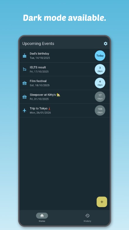 Dark mode screenshot